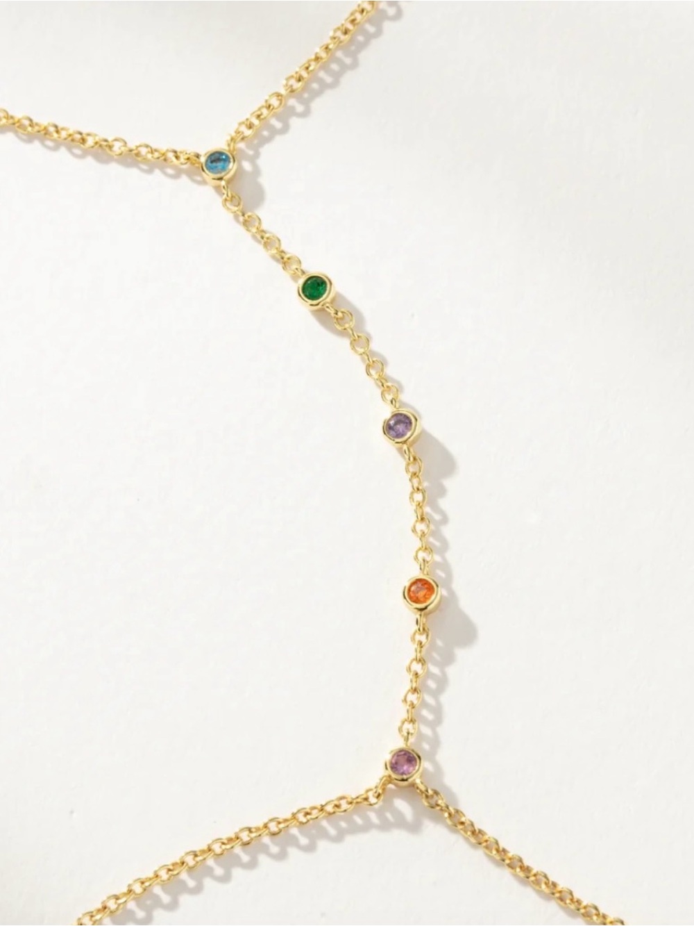 Uncommon James Body Chain w multicolored gems
